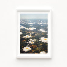 Cargar imagen en el visor de la galería, "Eggy Clouds" by Vertigo Artography - a surreal landscape art piece featuring clouds resembling fried eggs. Perfect for contemporary and whimsical art lovers. Unique nature inspired wall art with a touch of whimsy for sale.