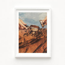 Load image into Gallery viewer, Barista Coffee County by Vertigo Artography - Surreal artwork combining coffee culture with mountainous landscapes. Perfect for coffee enthusiasts and art collectors. Shop now to add a unique touch to your modern home decor and coffee cafe walls