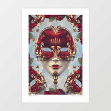 Load image into Gallery viewer, "Floral Decadence" - A luxurious artwork featuring intricate baroque-inspired details and rich floral motifs, perfect for adding elegance and sophistication to any space.Enhance your home or office decor with this captivating artwork, featuring intricate details and rich colors that evoke timeless beauty. Shop now to transform your walls with the luxurious allure of "Floral Decadence."