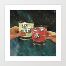 Load image into Gallery viewer, &#39;Cosmic Cheers - Disco Ball Margarita&#39; Art Print by Vertigo Artography