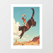Load image into Gallery viewer, &#39;Yeehaw Rodeo Cat Cowgirl&#39; Art Print by Vertigo Artography