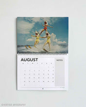 Load image into Gallery viewer, A4 2026 wall art calendar featuring original collage designs that combine surreal imagery, colour and seasonal inspiration.