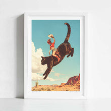 Load image into Gallery viewer, &#39;Yeehaw Rodeo Cat Cowgirl&#39; Art Print by Vertigo Artography