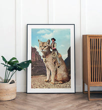 Cargar imagen en el visor de la galería, &#39;Cat Lone Ranger&#39; Art Print by Vertigo Artography