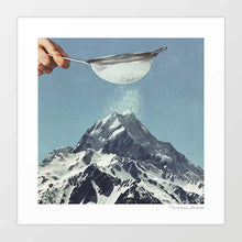 Cargar imagen en el visor de la galería, Adding the final baking flourish of icing sugar to the mountain top of Aoraki, Mount Cook New Zealand.