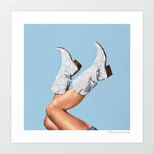 Charger l&#39;image dans la galerie, &#39;These Boots - Glitter Blue&#39; Art Print by Vertigo Artography