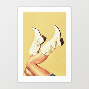 'These Boots - Yellow' Art Print by Vertigo Artography