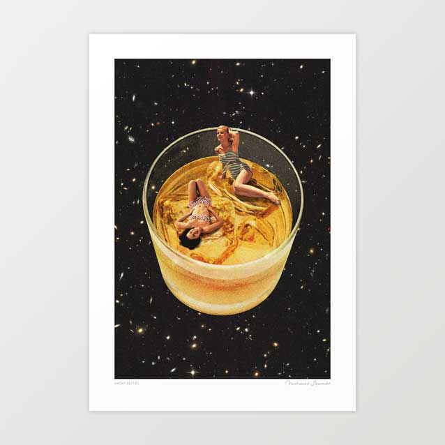 'Whisky besties - On the rocks' Art Print by Vertigo Artography