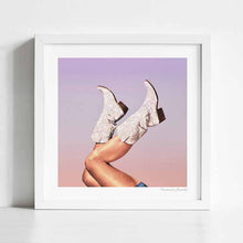 Cargar imagen en el visor de la galería, &#39;These Boots - Glitter Miami Vibes&#39; Art Print by Vertigo Artography