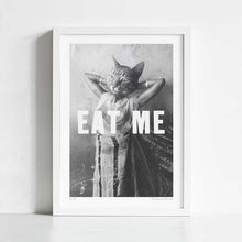 Cargar imagen en el visor de la galería, &#39;Eat Me - Cat Portrait&#39; Art Print by Vertigo Artography