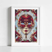 Cargar imagen en el visor de la galería, &#39;Floral Decadence&#39; Venetian Mask Art Print by Vertigo Artography