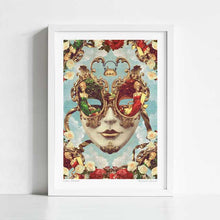 Load image into Gallery viewer, &#39;Floral Opulence&#39; Venetian Mask Art Print by Vertigo Artography.
