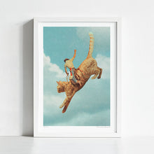 Cargar imagen en el visor de la galería, &#39;Meehaw - Rodeo Cat&#39; Art Print by Vertigo Artography